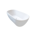 1700mm Oval Gloss White Acrylic Free Standing Bathtub No Overflow