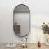 450mm Black Framed Bathroom Oval Mirror