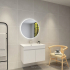 700mm Round 3 Color Backlit Bathroom LED Mirror(Touchless Sensor Switch)