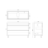 1200mm Dark Oak MDF Bathroom Vanity 2 Drawers Free Standing Cabinet Only