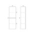 1350mm Matte White MDF Cabinet Bathroom Vanity 2 Doors Tall Boy