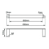 Brushed Nickel Single Towel Rail 600mm