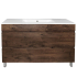 1200mm Dark Oak MDF Bathroom Vanity 2 Drawers Free Standing Cabinet Only