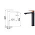 Seto High Rise Basin Mixer Black & Rose Gold Handle