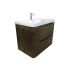 750mm Dark Oak MDF Bathroom Vanity 2 Doors ARC Wall Hung Cabinet Only