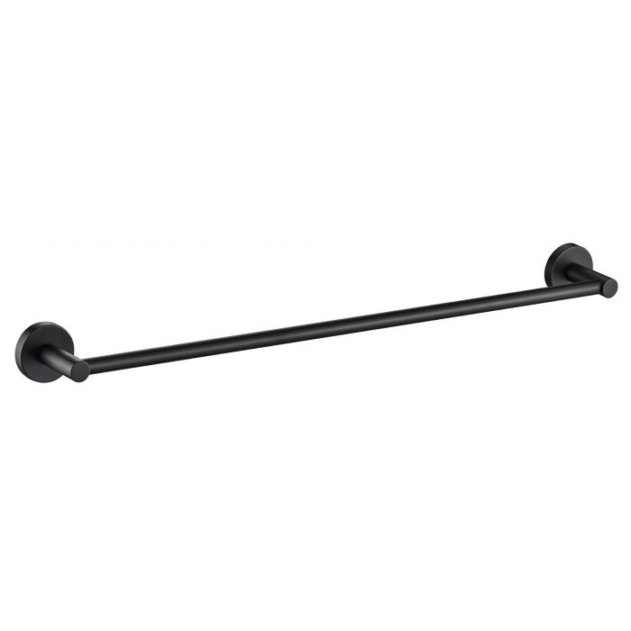 Otus Round Single Towel Rail 600mm Matt Black