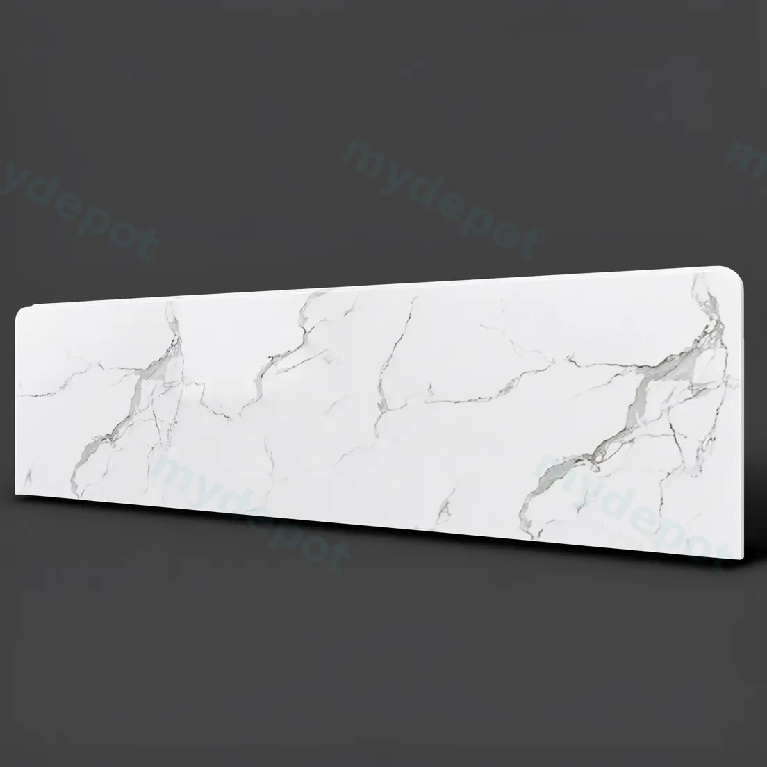 1800x465x15mm White Marble Look Sintered Stone Top Benchtop view 2