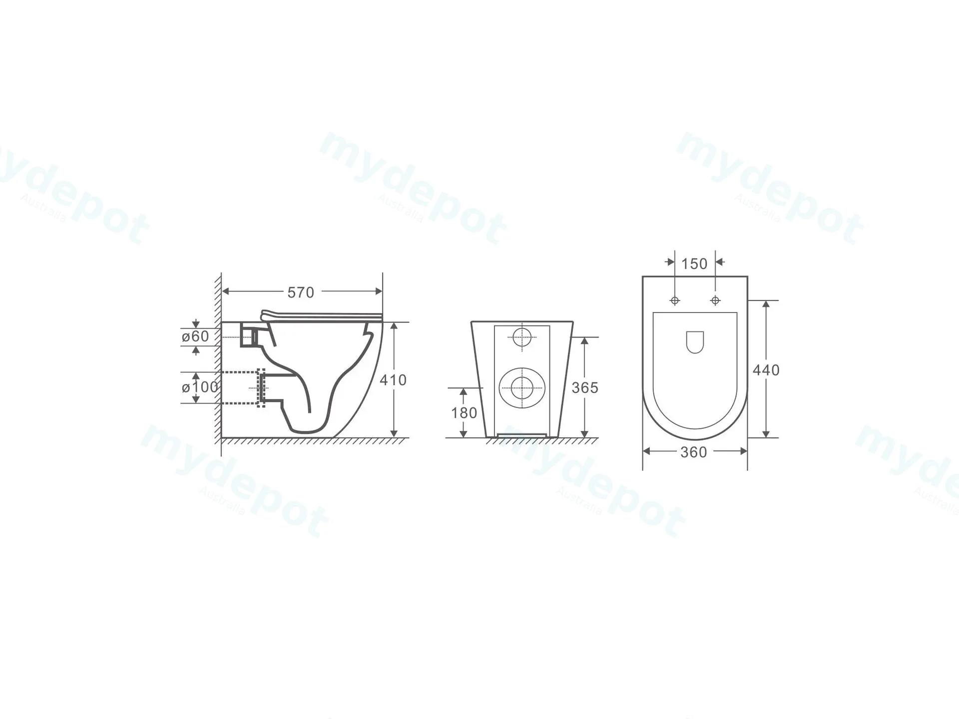 Norton99 Floor Mount Conceal System Toilet Floor Mount Conceal System Toilet view 2