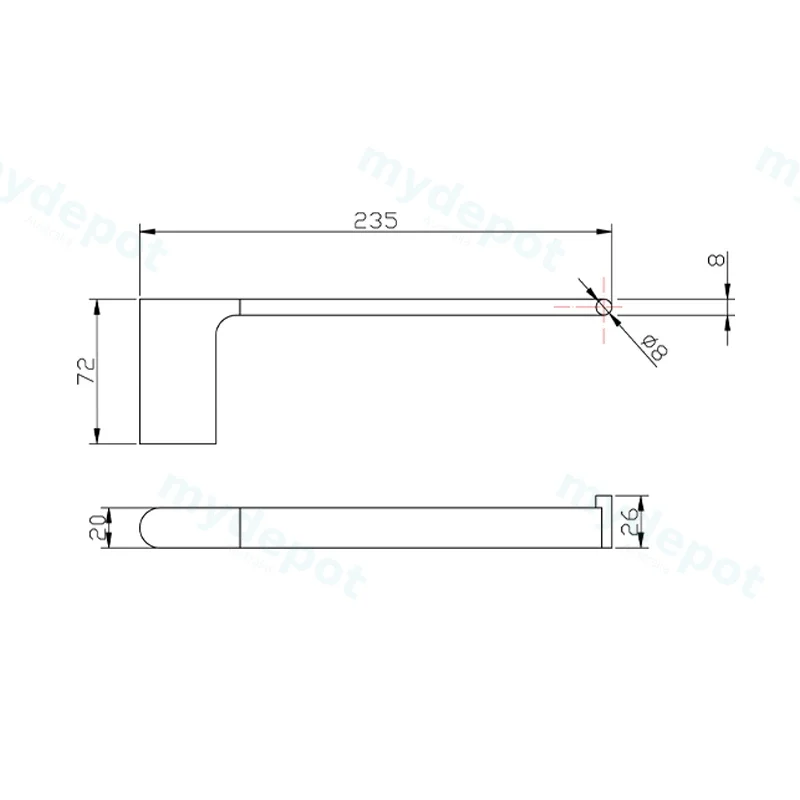 Round Chrome Swivel Wall Mounted Shower Arm view 2