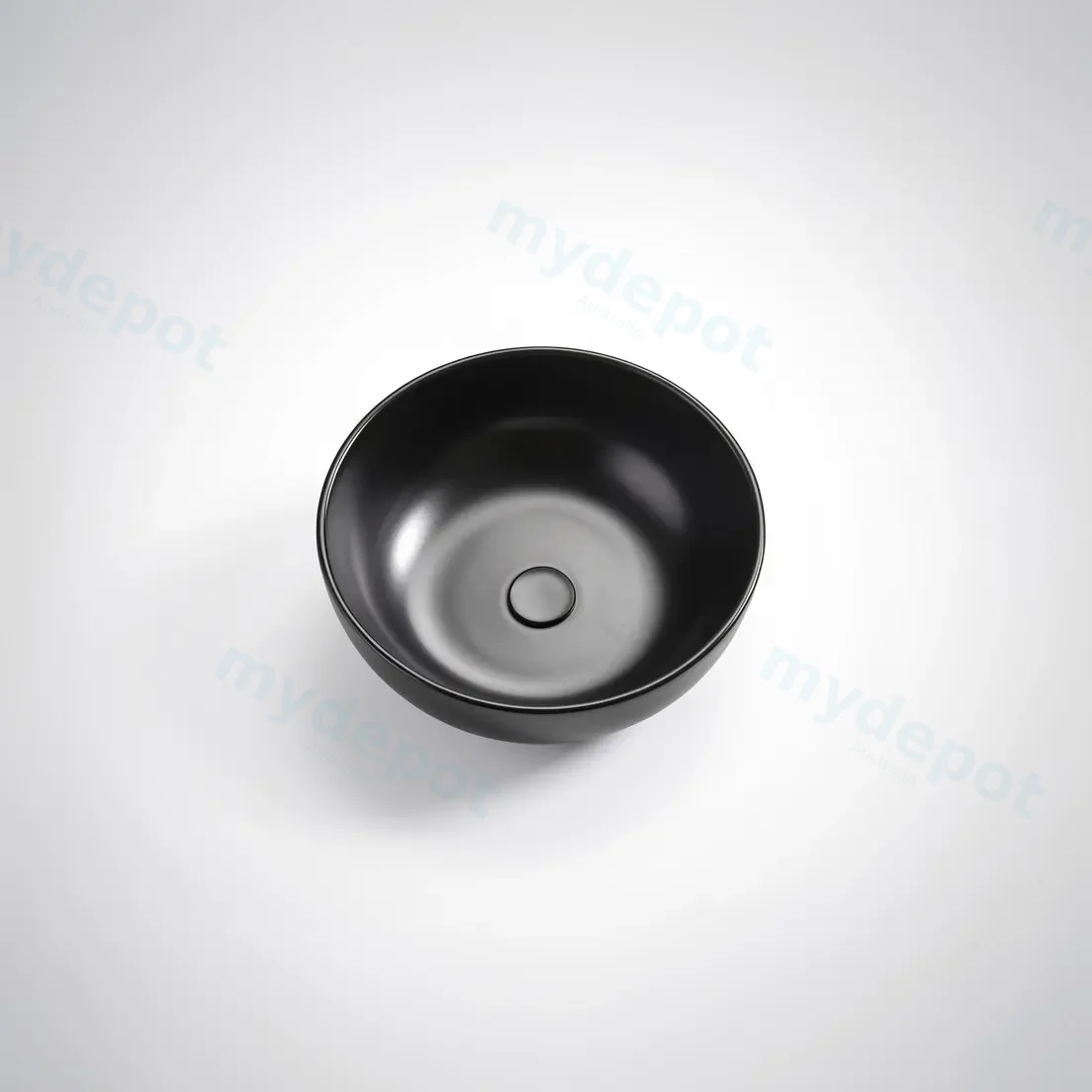 350*350*140mm Matt Black Above Counter Basin view 2