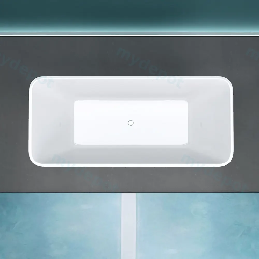 1500mm Gloss White Acrylic Free Standing Bathtub view 5