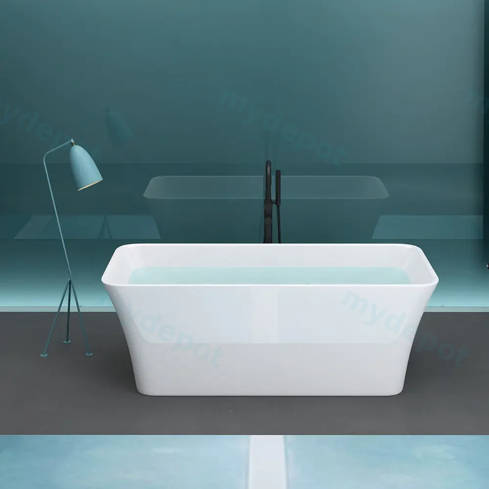 1700mm Gloss White Acrylic Free Standing Bathtub view 7