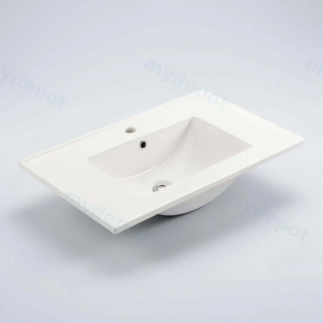 750Lx460Dx180HMM NANA Gloss White Thin Edge Ceramic Top view 3