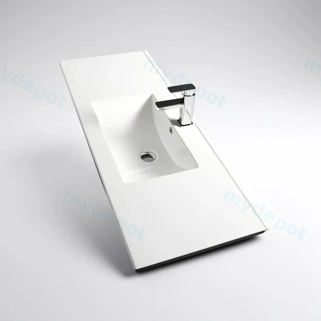 900Lx460Dx180HMM NANA Gloss White Thin Edge Ceramic Top view 2
