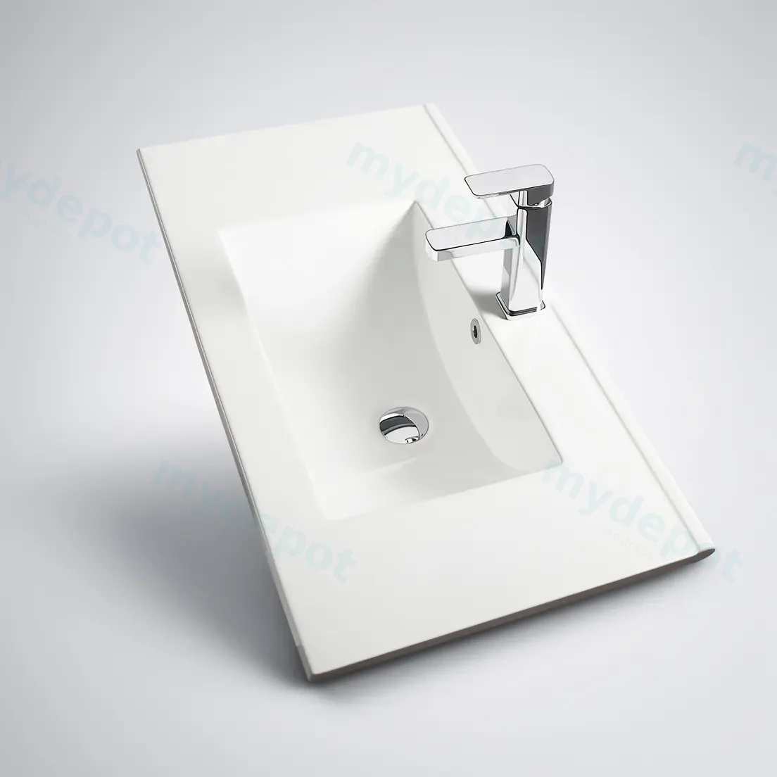 750Lx360Dx175HMM NANA Gloss White Thin Edge Ceramic Top view 2
