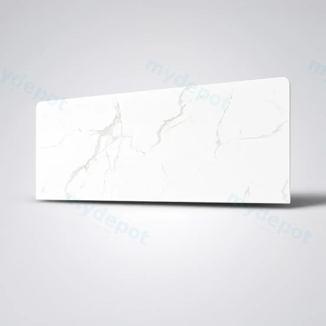 1200x465x15mm White Marble Look Sintered Stone Top Benchtop view 2