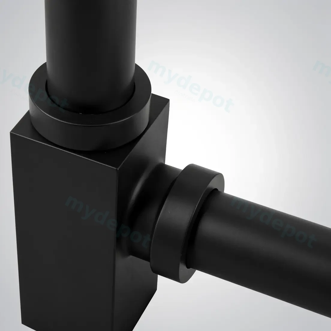 Square Matte Black Square Bottle Trap 32mm view 2