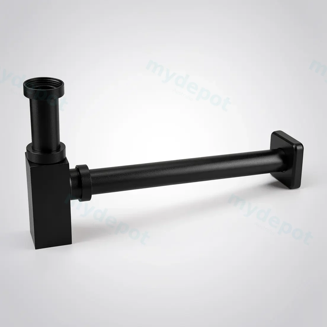 Square Matte Black Square Bottle Trap 32mm view 3