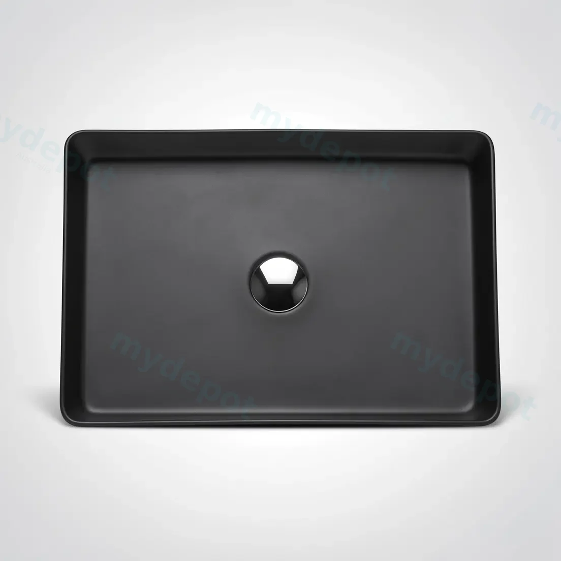 470*360*110mm Etna Matt Black Above Counter Rectangular Basin view 2