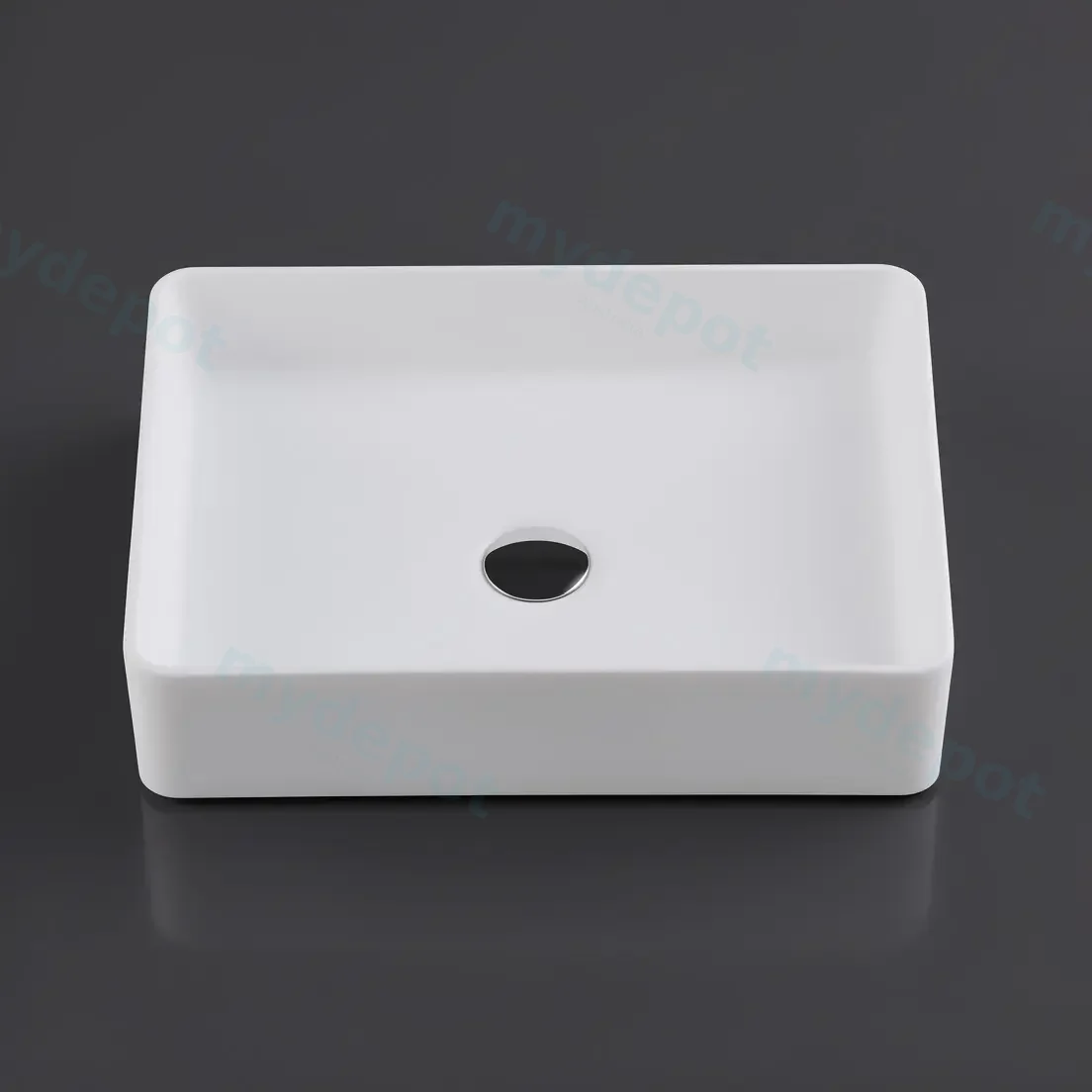 470*360*110mm Etna Matt White Above Counter Rectangular Basin view 2