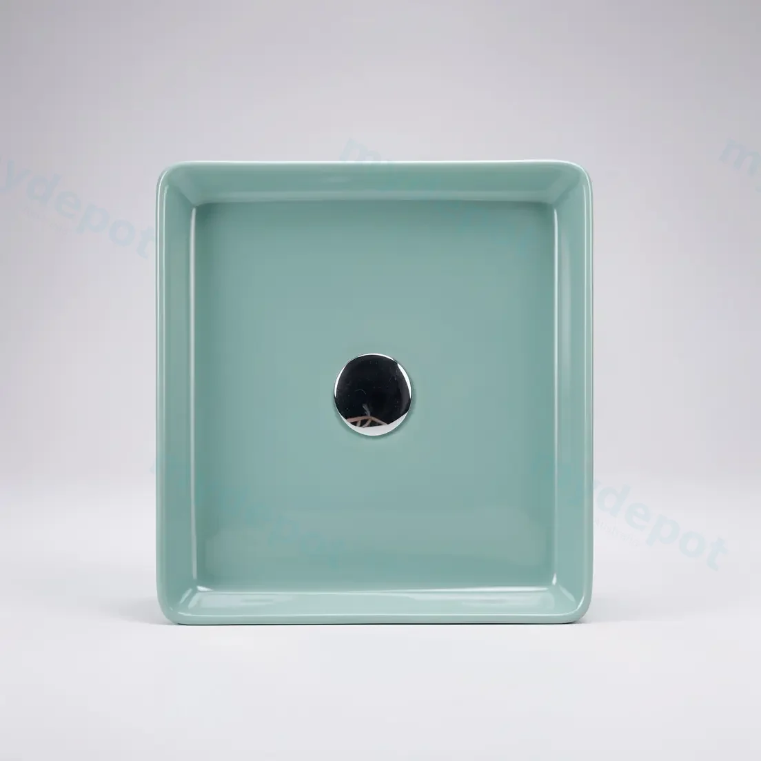 360*360*110mm Etna Antique Green Above Counter Square Basin view 2
