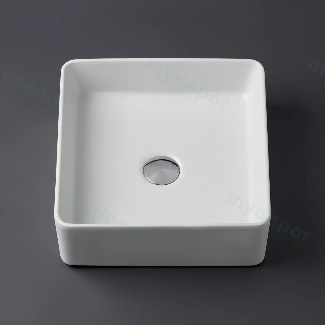 360*360*110mm Etna Matt White Above Counter Square Basin view 2