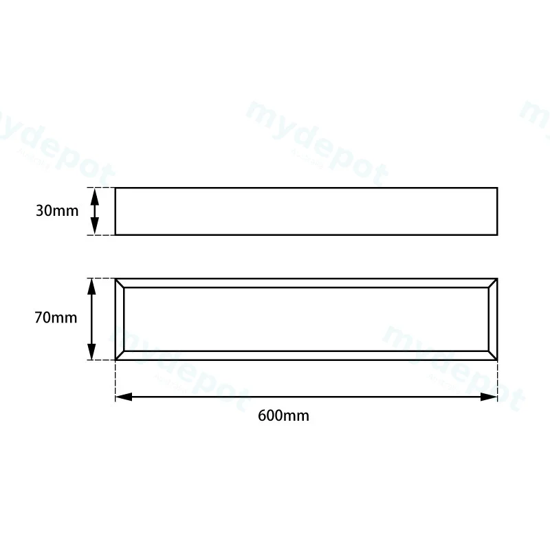 Cavallo Chrome Square Single Towel Rail 600mm view 2