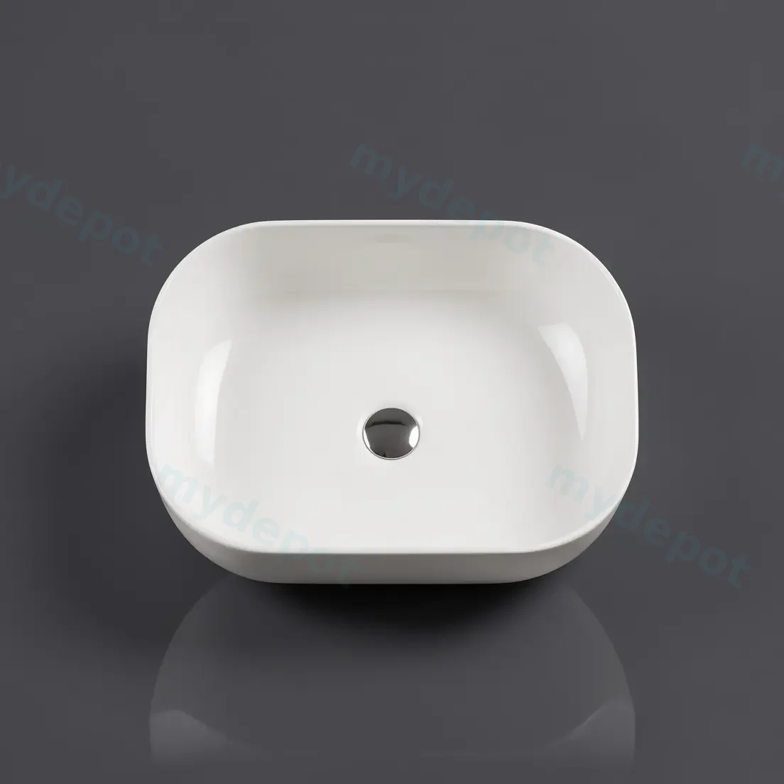 600*400*145mm Above Counter Oval Basin view 2
