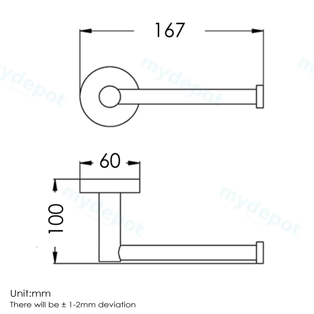 Pentro Gun Metal Grey Toilet Roll Holder view 2