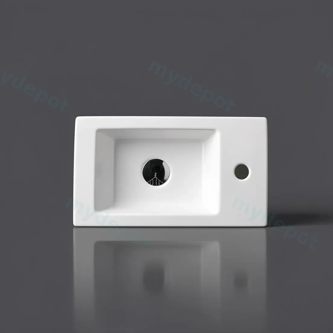 450*260*100mm Wall Hung Rectangular Basin With Right Side Mixer Hole view 2