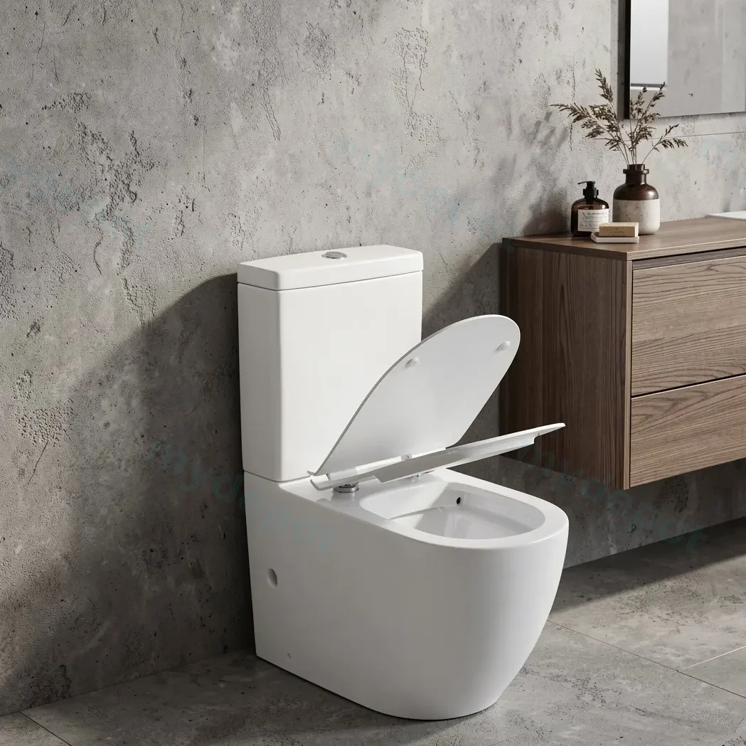 Eden Two-piece toilet Rimless Flushing Toilet P-trap: 180mm Roughing-in view 7