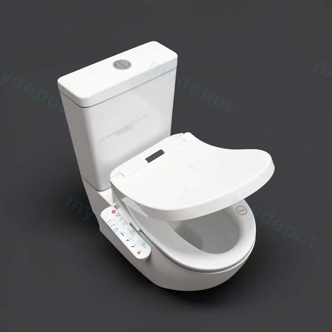 Smart Toilet Suite Rimless Flush with Electric Bidet Toilet Seat view 4