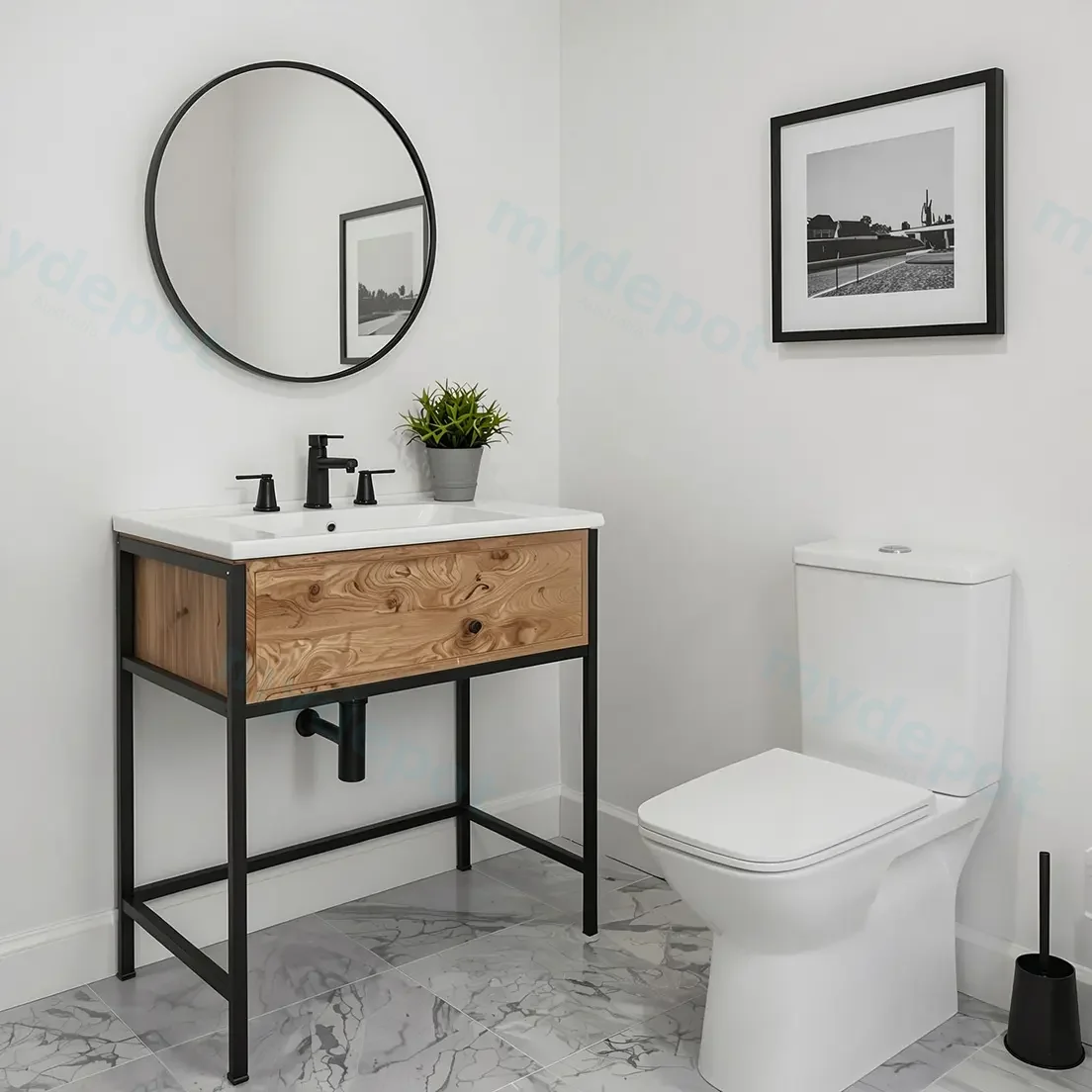 Aria Back- To-Wall Toilet Suite (Rimless) With Slim Pp Seat Cover(620*340*800) With Bottom Inlet Cistern T1B view 3