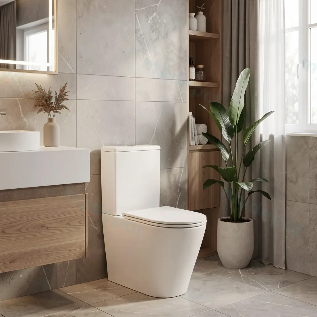 Berlin Back To Wall Toilet Suite Quiet Flushing Technology view 3