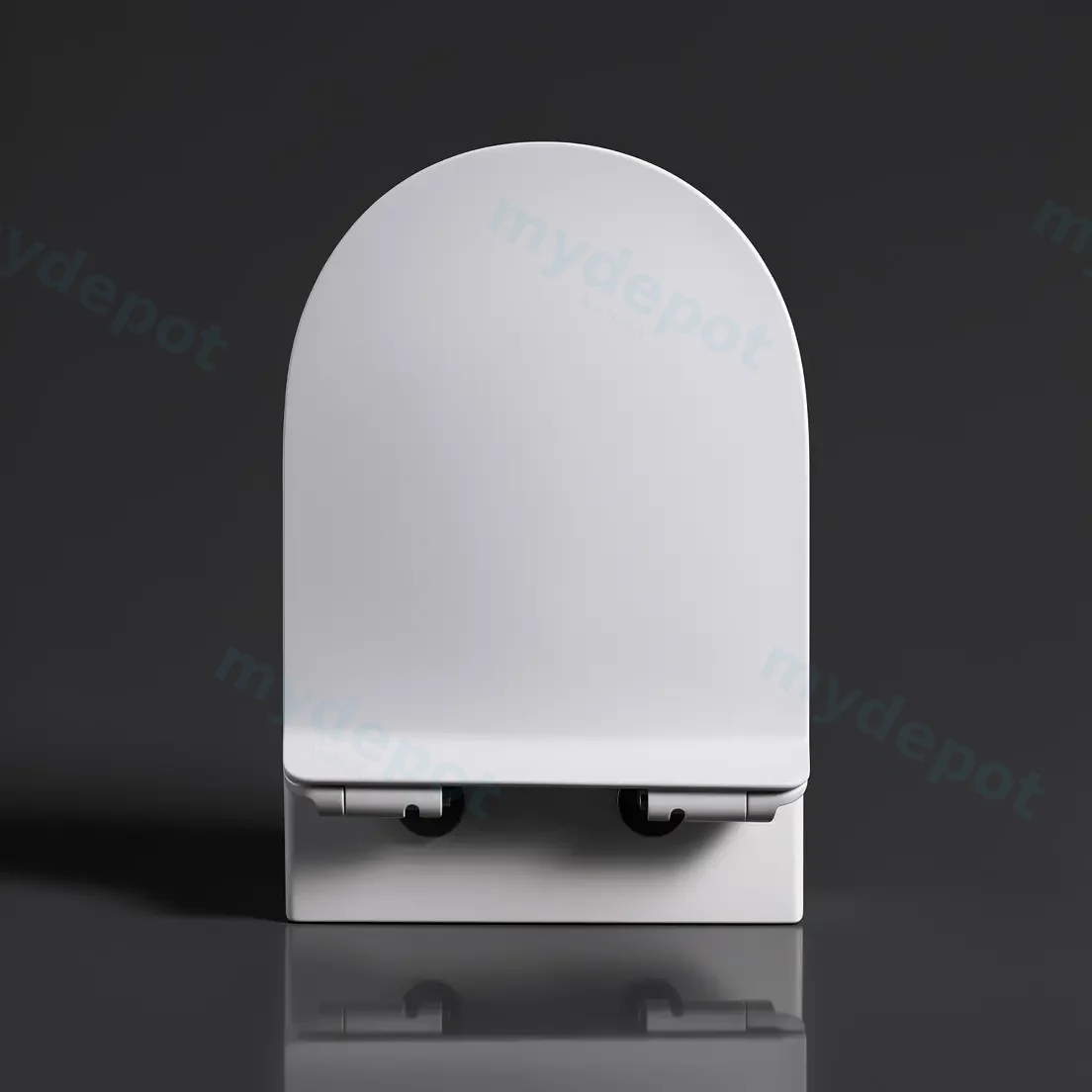 Floor Pan Matte White Rimless Flushing Toilet P-trap Roughing -in view 4