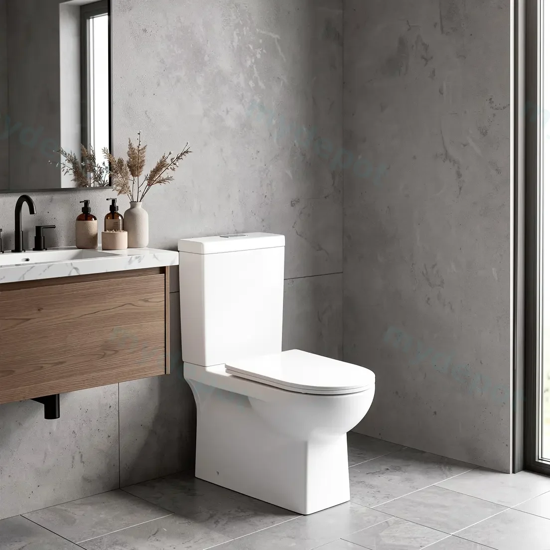 660*380*845mm Alpha Tornado Boxrim Toilet Suite view 4