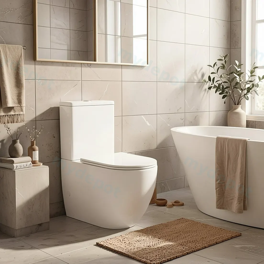 DIANA Gloss White Back To Wall Toilet Suite view 7