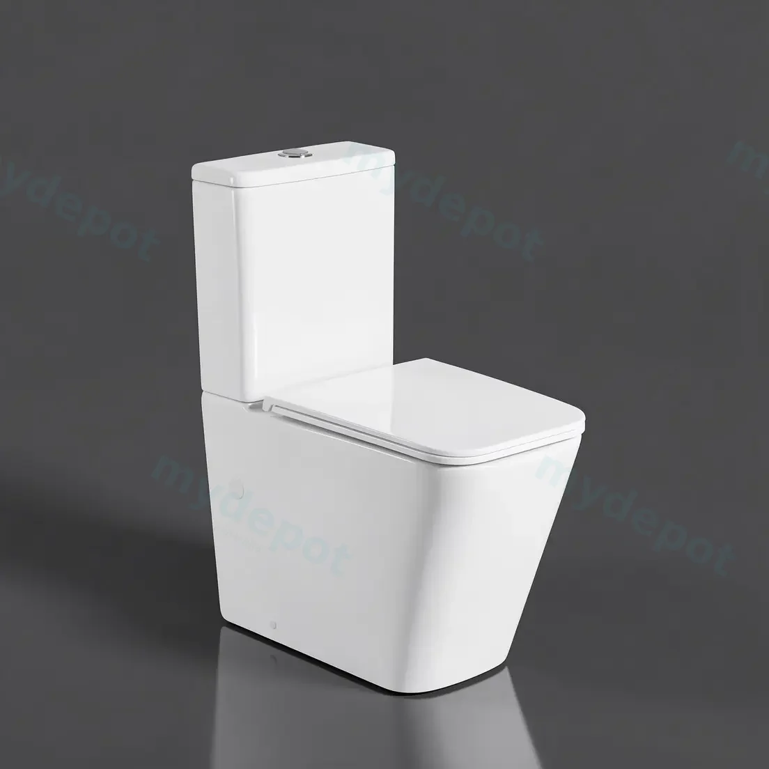605*340*810mm Enox Back To Wall Toilet Suite Rimless With Slim Uf Seat Cover With Universal Inlet Cistern T1 view 2