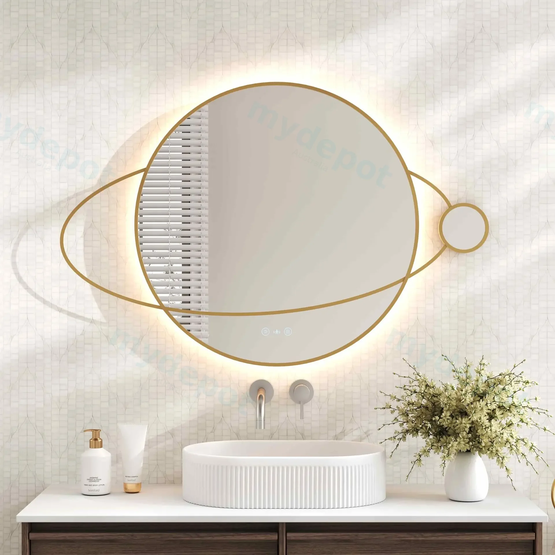 Luna Series 950x800mm LED Sky Mirror view 2