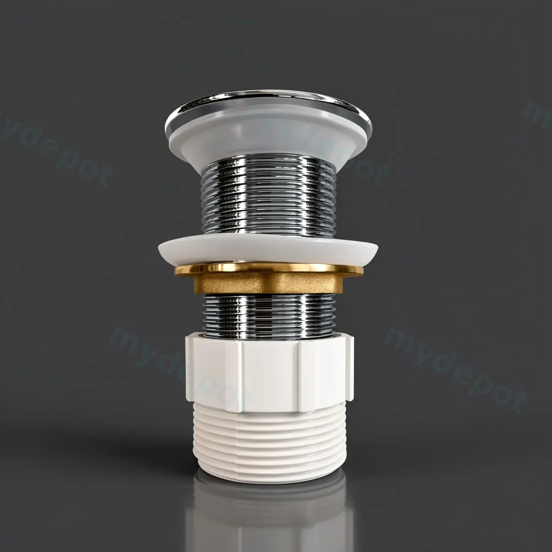 Nana Chrome Pop Up Waste 32/40mm Non Overflow Solid Brass Plug Waste view 4