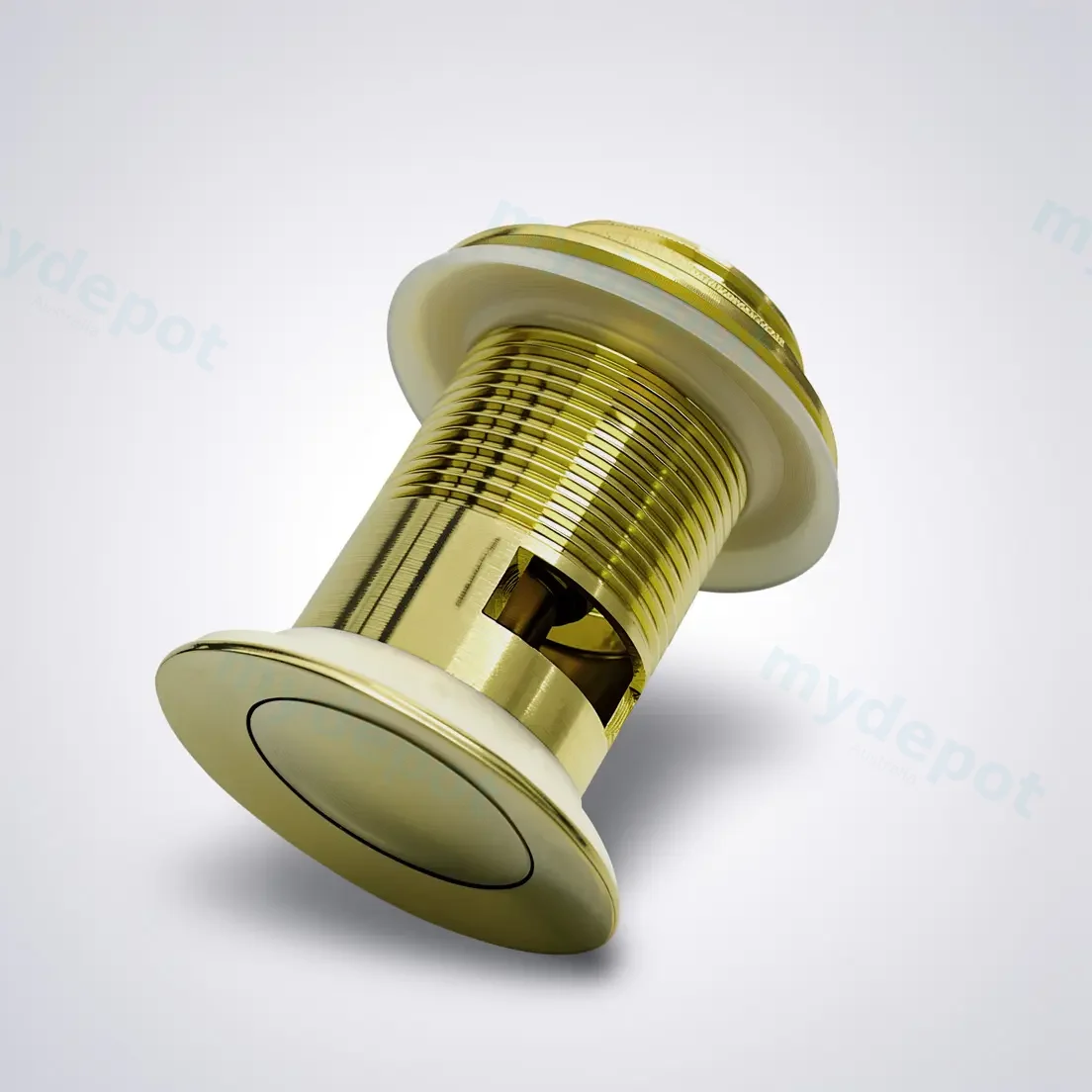 Brushed Gold Solid Brass 32mm Pop Up Waste With Overflow view 4