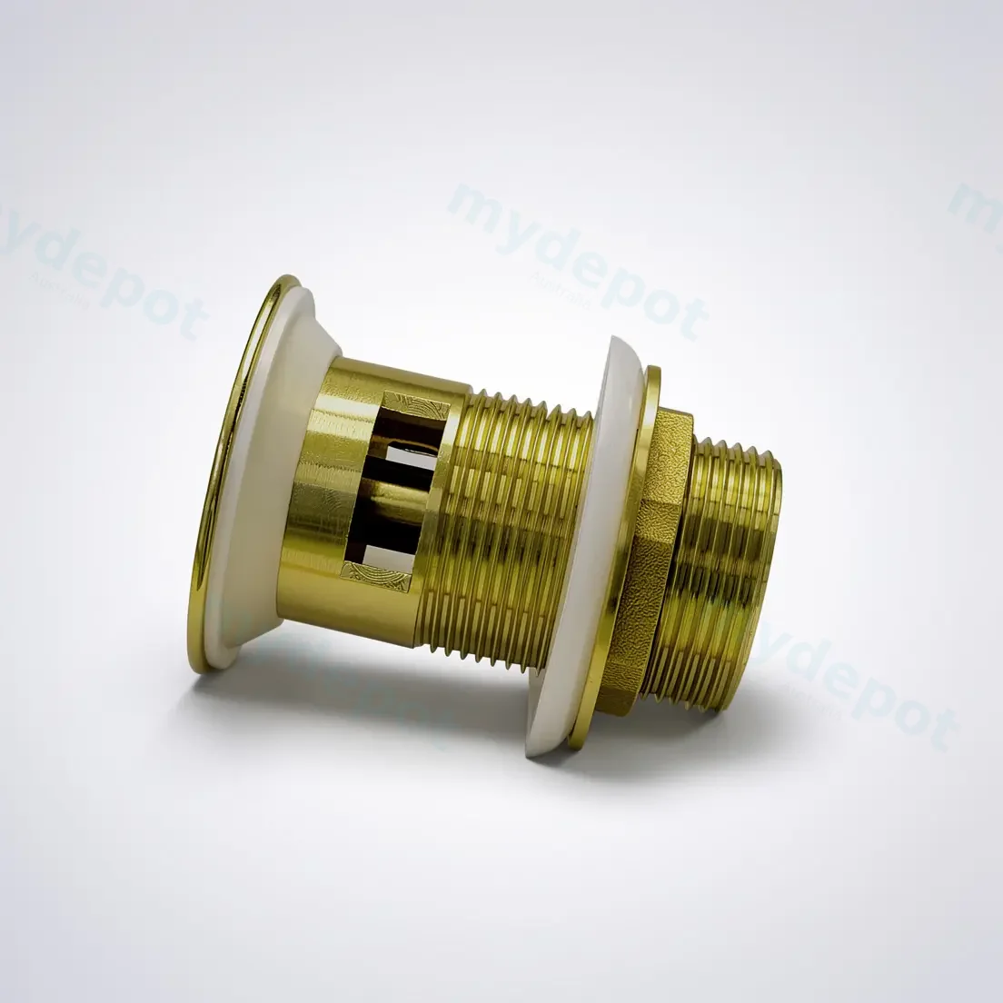 Brushed Gold Solid Brass 32mm Pop Up Waste With Overflow view 11