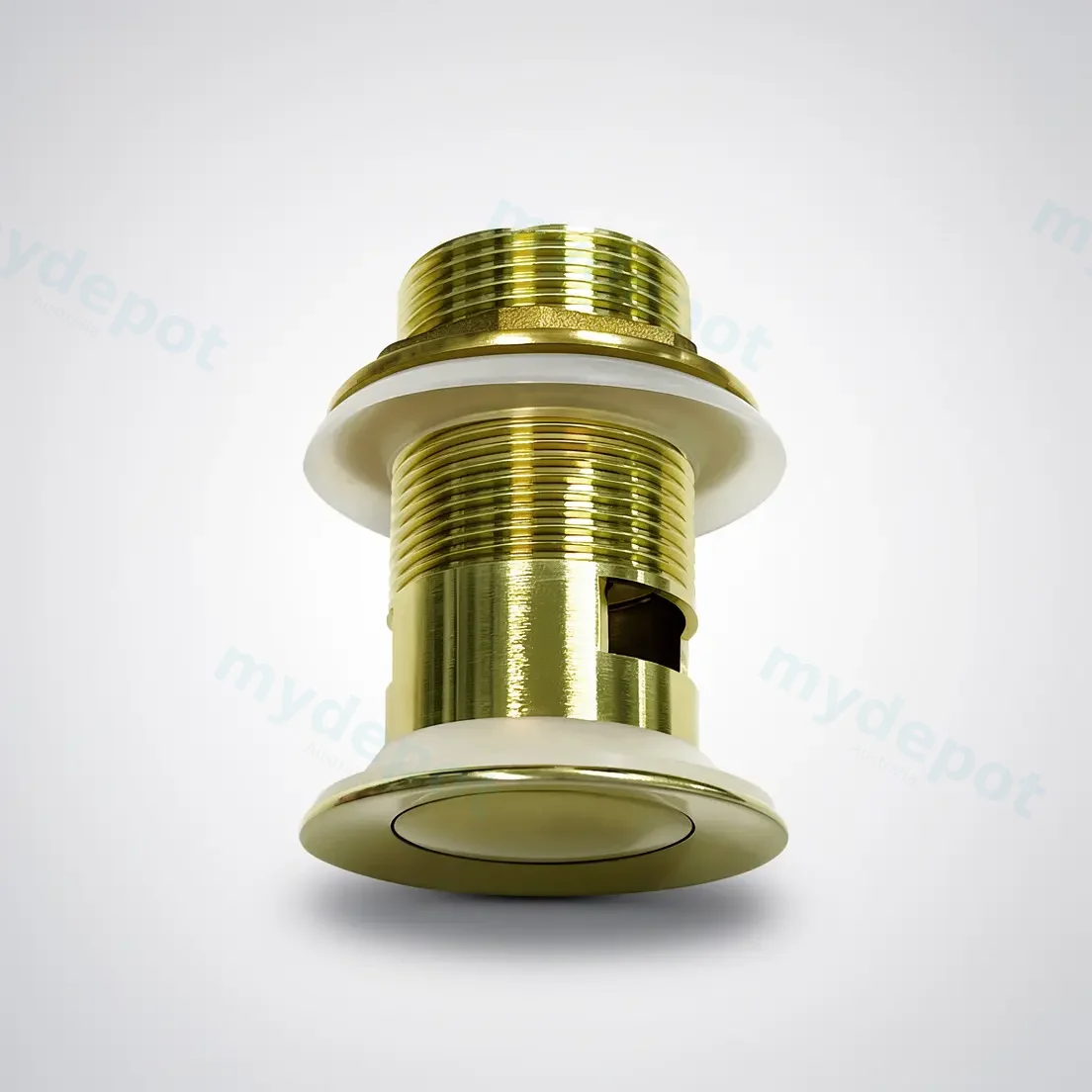 Brushed Gold Solid Brass 32mm Pop Up Waste With Overflow view 9