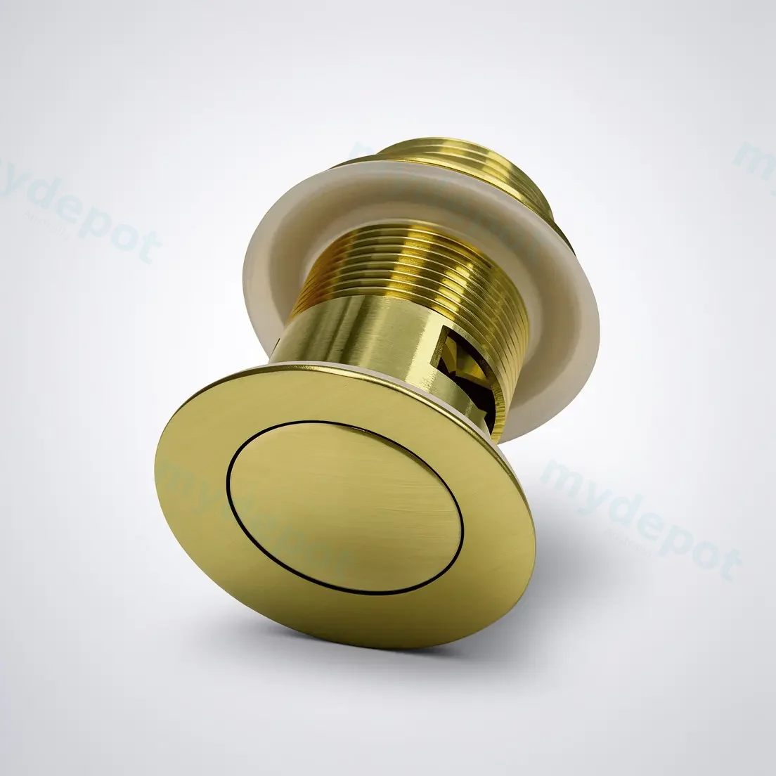 Brushed Gold Solid Brass 32mm Pop Up Waste With Overflow view 6
