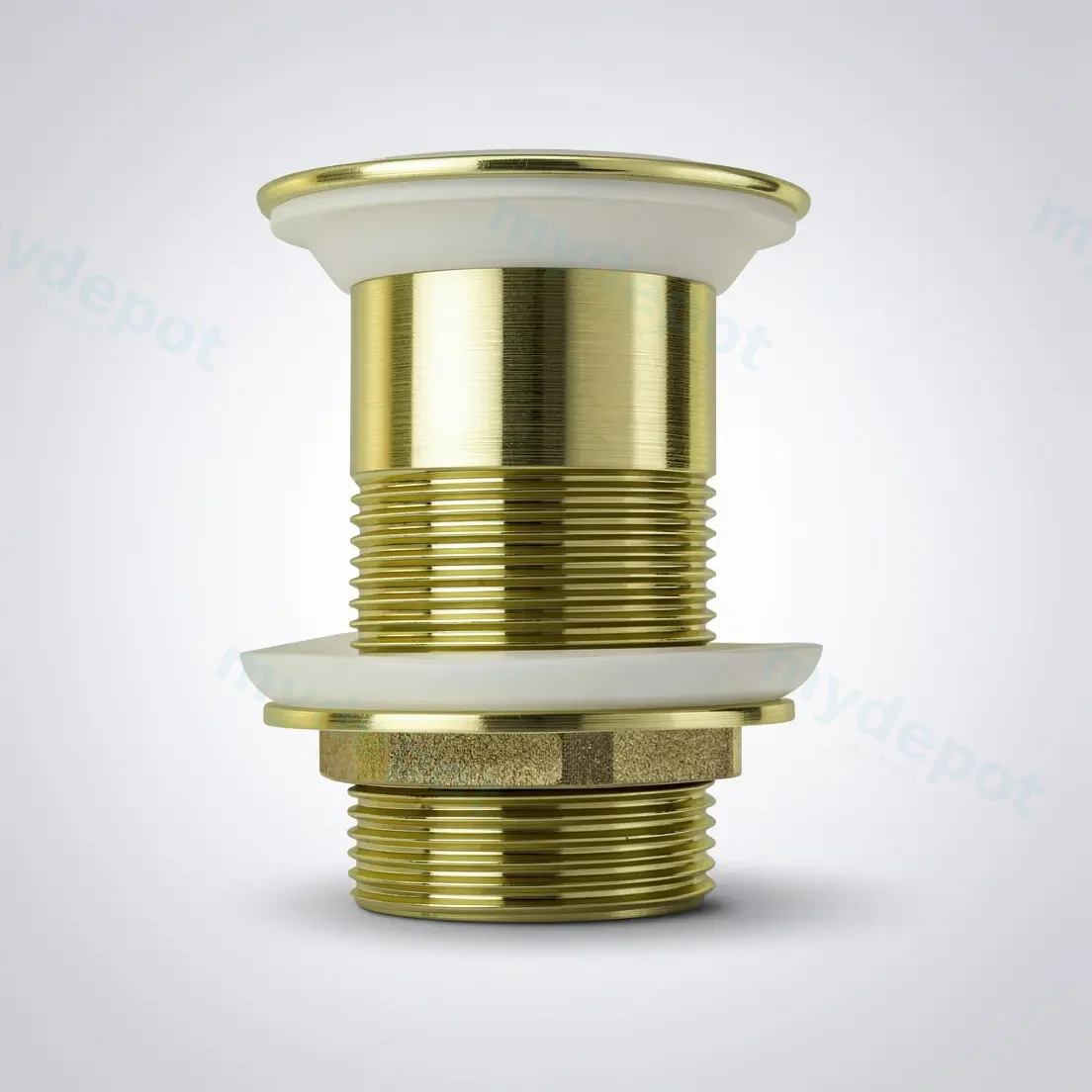 Brushed Gold Solid Brass 32mm Pop Up Waste Non Overflow view 2