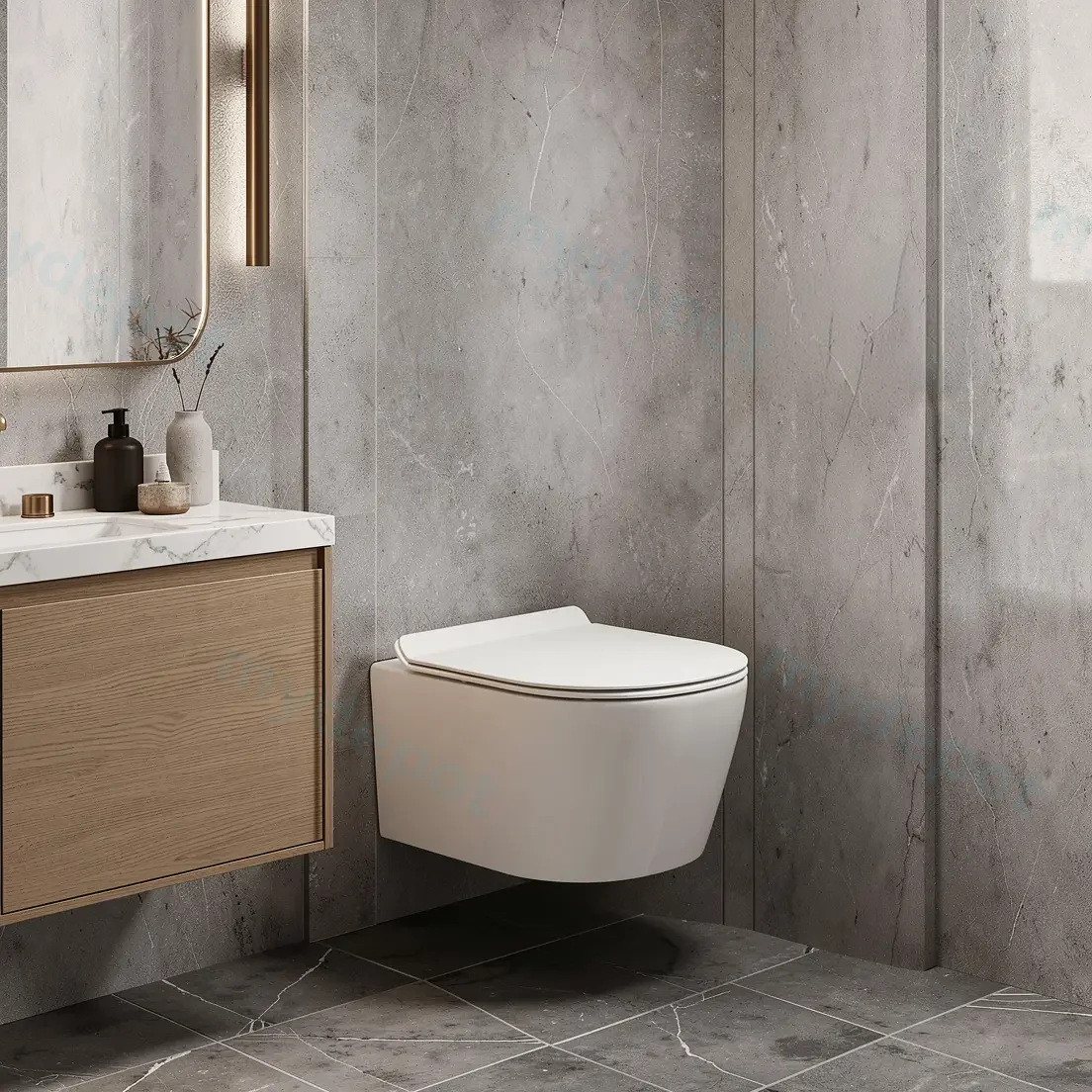 540*365*400mm Agena Rimless Wall Hung Pan view 3