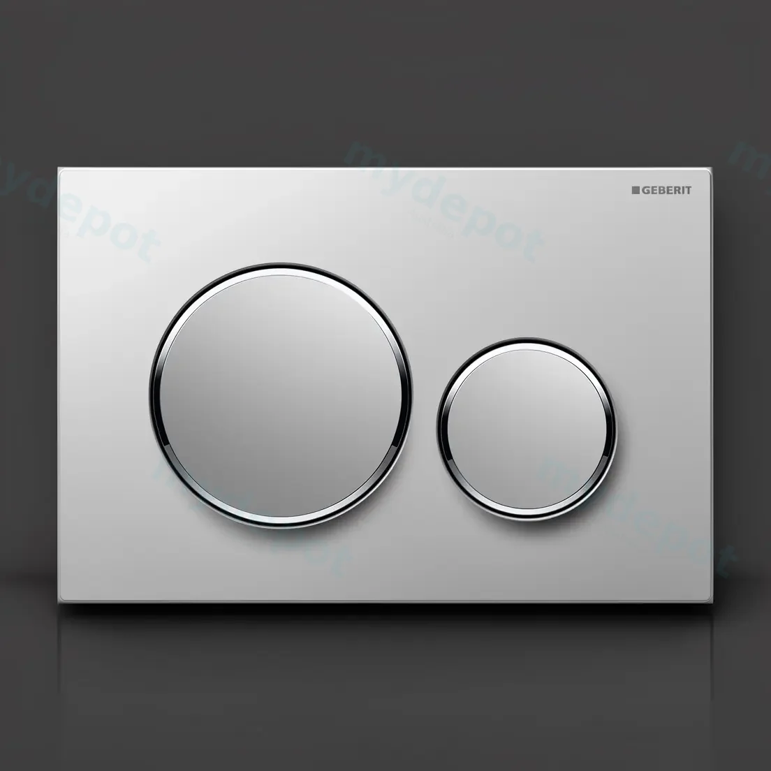 Geberit Sigma20 Matt Chrome Plate With Chrome Trim view 2