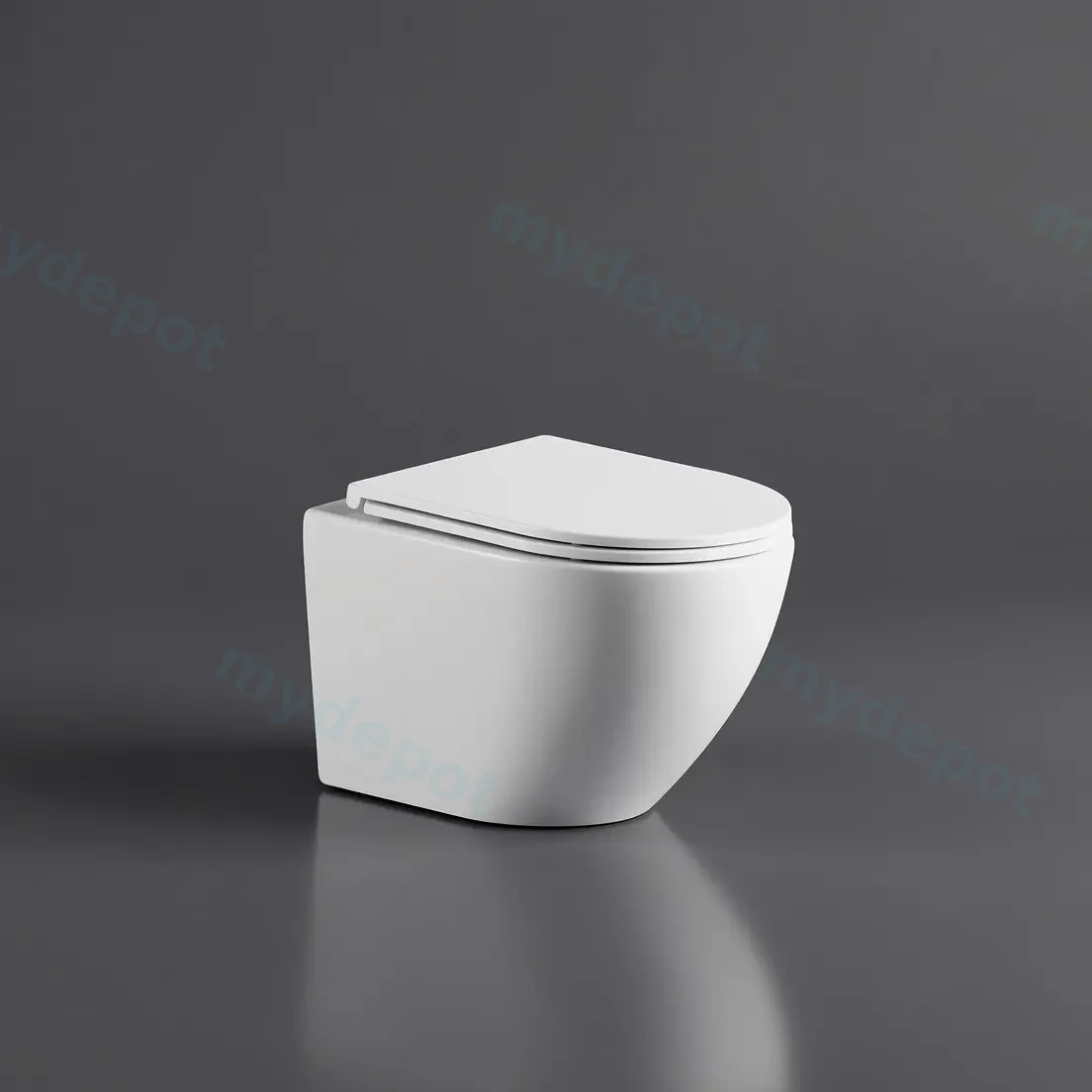 Norton66 Gloss White Wall Hung Pan With Slim UF Seat Cover view 2