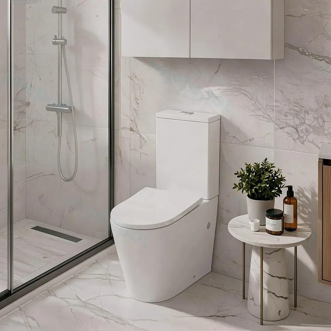 630×380×850mm Acadia Full Rimless Wall Faced Toilet Suite view 2