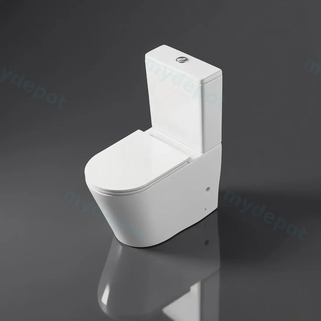 665*370*845mm Pani Back To Wall Toilet Suite (Rimless) With Slim UF Seat Cover And  Universal Inlet Cistern T3 view 2